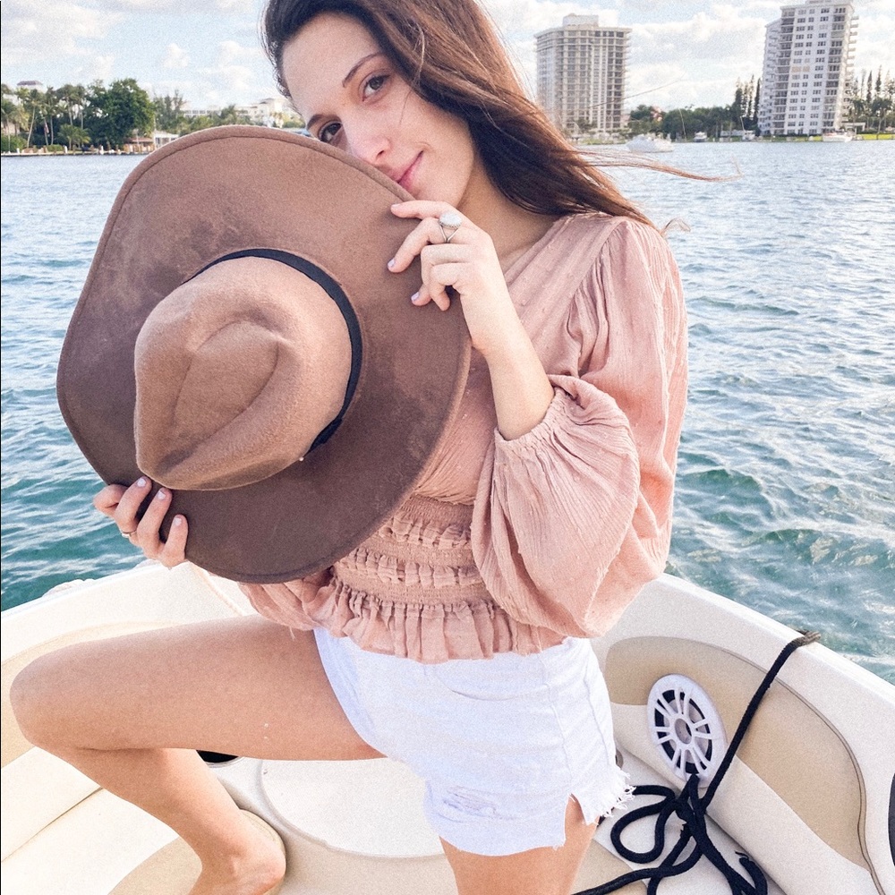 Dakota Ruched Long Sleeve Pink Blouse - Picture 2 of 3